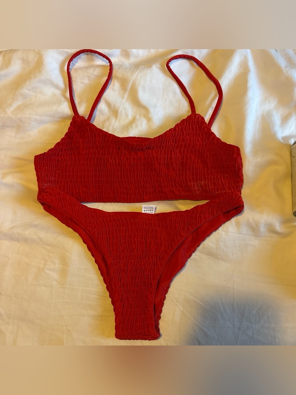 Red Smocked Bikini Set - Women Intimates & Sleepwear
